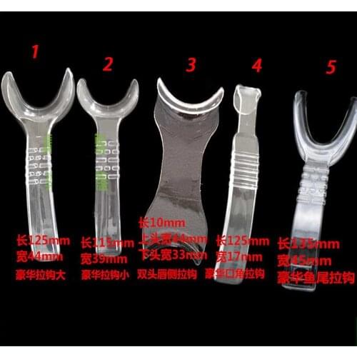 10 Pcs Autoclavable Dental Transparent Orthodontic Lip Cheek Retractor Mouth Opener 5 Types for selection