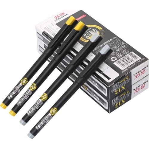 24 PCs Bullet Pen Creative Black Water-Based High-Quality Office Supplies Pen Wholesale