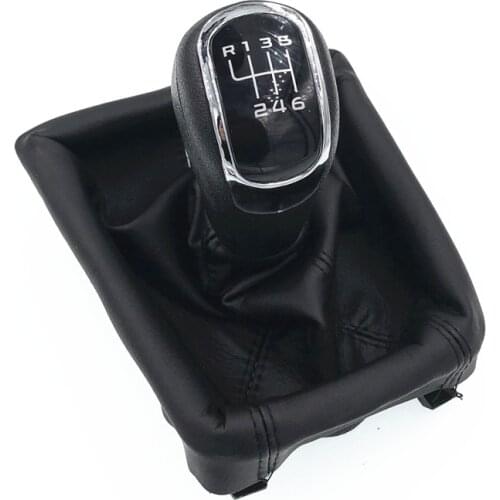 6 Speed For Skoda Octavia II 09-12 Superb II 08-12 For Yeti 09-12 Manual Gear Shift Knob Gaiter Boot Cover Case