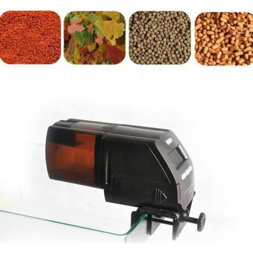 Aquarium Adjustable Automatic Fish Food Feeder Digital LCD Display Timer Fish Food Dispenser For Fish Tank 5 Times Feeding
