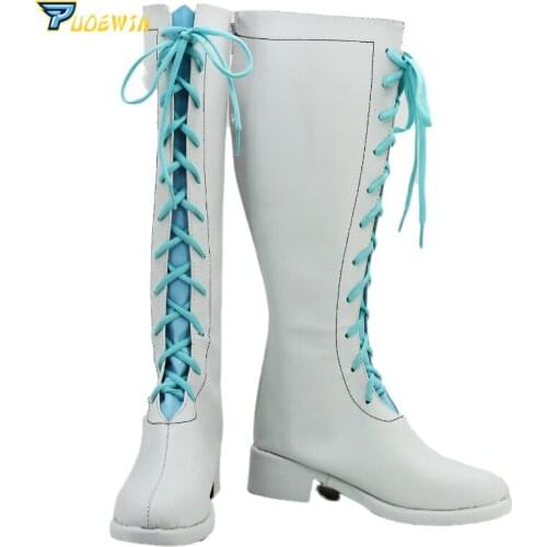 Anime Love Live ! Kotori Minami Wonderful Rush Blue White Boots Cosplay Shoes