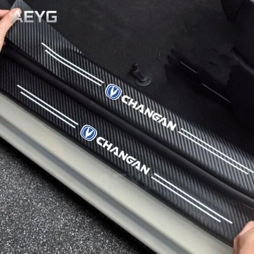 Car Door Sill Carbon Fiber Sticker For Changan CS15 CS35 CS55 CS75 CS85 CS95 Coupe CX20 CX70 Protector Decals Vinyl Accessories