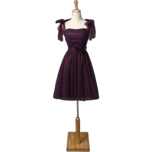 Fast Ship Out DIY Short Bridesmaid Dresses Blue Pink Champage Wedding Party Dress Women Prom Graduation Vestidos Wholesale