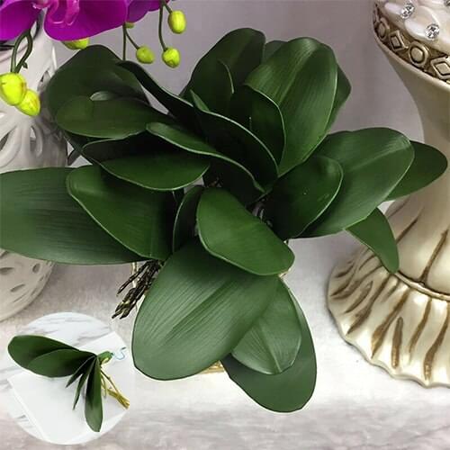 Artificial Flower Fake Leaf Butterfly Decor Home Garden Bush Orchid Grass 5PCS