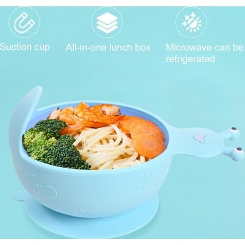 Kids Dish Non-slip Design Large Capacity BPA Free Children Training Dining Bowl Cartoon Toddler Baby Dinnerware Infant Tableware