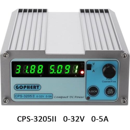 Gophert CPS-3205II 110V/220VAC to 0-32V 0-5A Mini DC Adjustable Digital Switching Power Supply 32V 5A Transformer 110V/220VAC