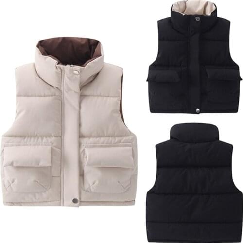 2020 Autumn Winter Children Vest Hooded Thick Warm Girls Sleeveless Jacket 2-8 year Warm Waistcoats for boys & girls Toddle