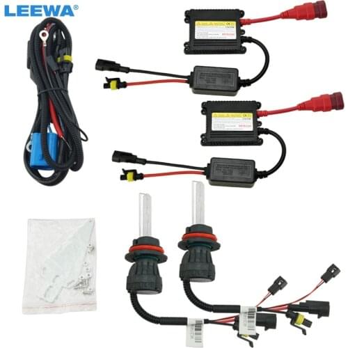 LEEWA 1set Car Headlight 9004 9007 Xenon Bulb Hi/Lo Beam Bi-Xenon Bulb Light 35W DC 12V Slim Ballast HID Kit #CA4477