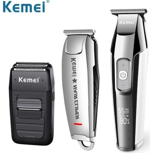 Kemei Electric Shaver Mens Beard Trimmer Facial Clipper Hair Finishing Machines Professional Shaving Haircut Rechargeable Mower