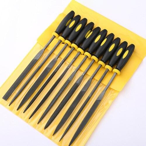 10 Pcs Needle File Set For Jeweler Wood Carving Craft Metal Glass Stone 3 Sizes Hand Tool Set