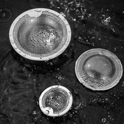 Stainless Steel Bathtub Hair Catcher Stopper Shower Drain Hole Filter Bathroom Trap Floor Drain Stainless Steel Sink 3 Size
