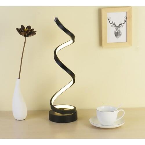 New LED Desk Lamp Curved Desk Bedside Lamp Cool White Warm White Touch Dimming Light for Home Bedroom Study Creative Table Lamp