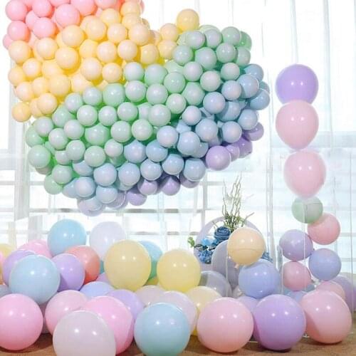 Candy Pastel Latex Balloons 10 inch Balloons for Birthday Party Inflatable Balloons Balls Wedding Decoration LX8538