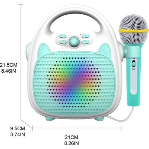 C5AA Voices Imitation Portable Microphone Bluetooth Handbag Speaker for Children Party, Home and Travel Singing