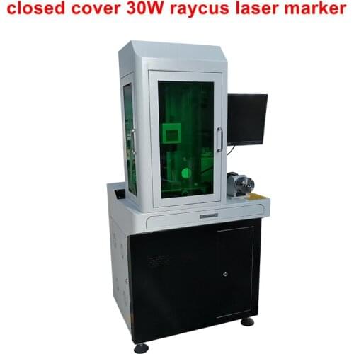 Popular fiber laser marking machine for stainless aluminum gold with best price 50W protect cover