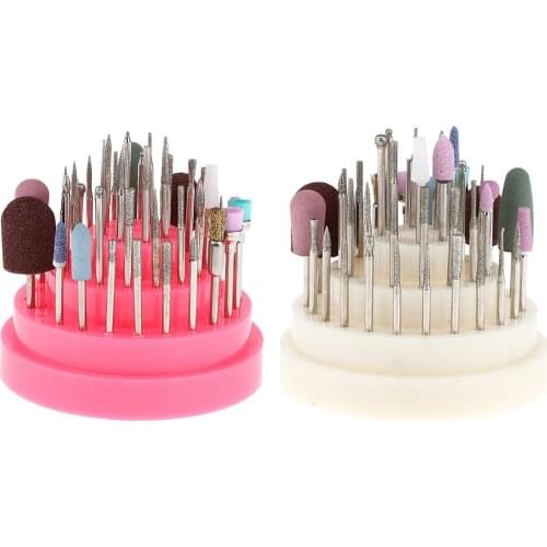 Portable 45Pieces Nail Drill Bit Polish Professional Electric Manicure Tools