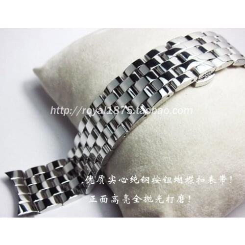 18mm19mm 20mm 21mm 22mm 23mm New Butterfly buckle Watchband for Tissot polishing solid stainless steel strap for casio for Omega