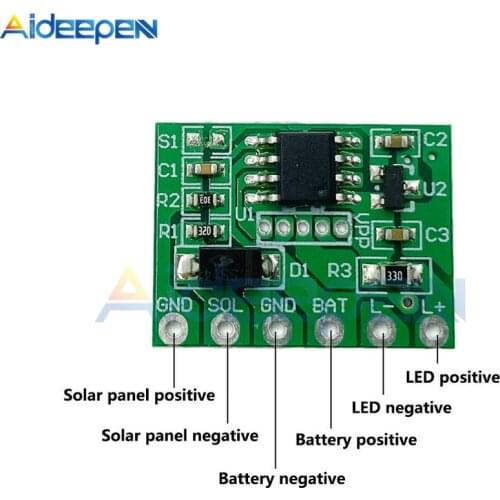 Time-controlled 12-hour solar road stud light control board single-sided road stud light flashing circuit board