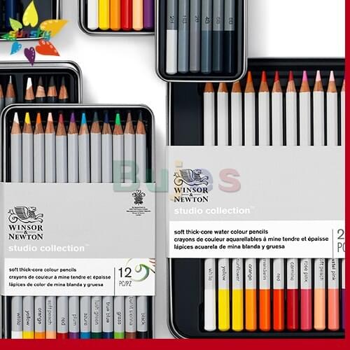 Winsor&Newton Studio Collection Artist Pencils,Color Pencils,12/24/48 color,Highly pigmented colour,with excellent lightfastness