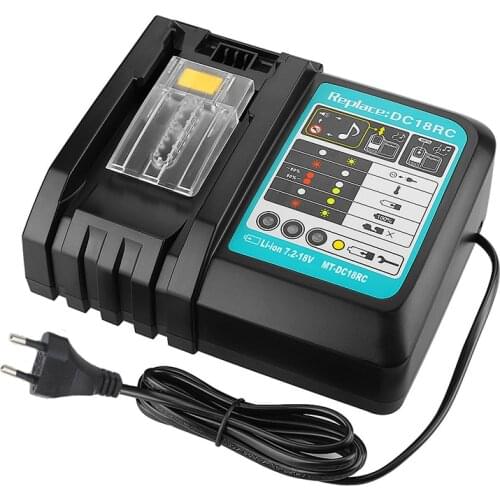 DC18RCT Li-Ion Battery Charger For Makita 14.4V 18V Bl1830 Bl1430 Dc18Ra Electric Power DC18Rct Charger high quality hotsell