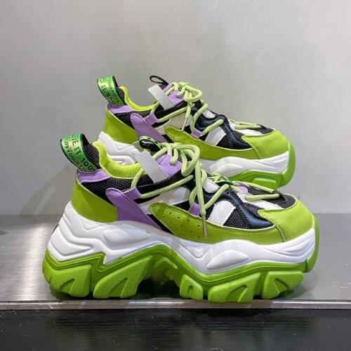 Women Sneakers Fashion Thick Sole Sport Vulcanized Shoes Designer Womens Chunky Sneakers Ladies Platform Shoes Basket Femme