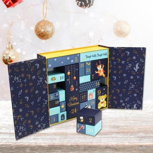 2020 new Christmas gift box is coming Christmas countdown 24 drawer chests childrens toys gift decoration DIY ornaments