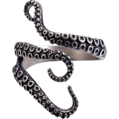 2021 New 925 Silver Girl opening octopus Octopus Ring Finger ring Thai silver for Men fine jewelry