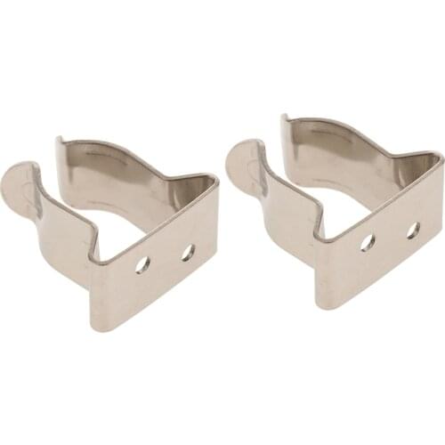 2x 304 Stainless Steel Marine Boat Hook Holder Clips -5/8inch to 1inch Tube