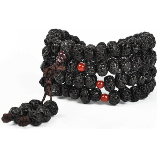 9-12mm Tibetan Buddhism 108 Tianyizi Bodhi Seeds Prayer Bead Wheel Mala Necklace
