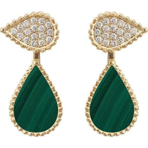 Accking Luxury Cubic Zirconia shell Women Bridal Dress Wedding Earring Fashion Jewelry party gift