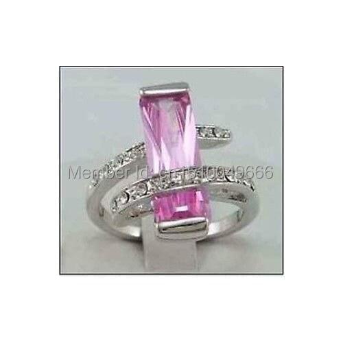 FREE SHIPPING >>beautiful pink crystal ring 7 8 9