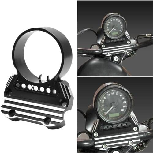 Motorcycle Black CNC Aluminum Instrument Bracket For Harley Sportster Iron XL883 Custom Low 1200 48 72