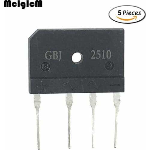 MCIGICM 5PCS 25A 1000V diode bridge rectifier gbj2510
