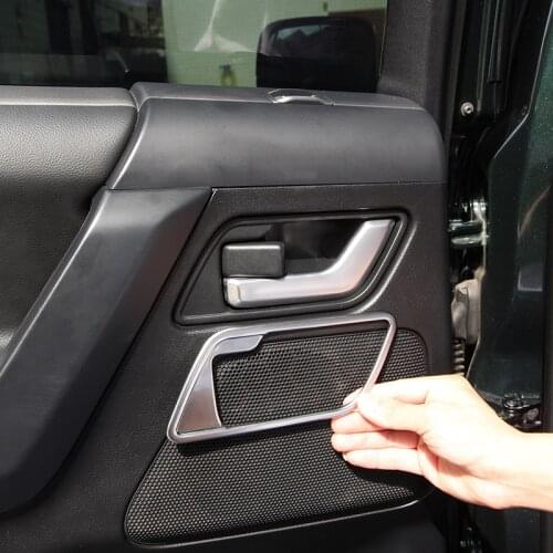 For Land Rover Freelander 2 07-2016 Car styling ABS Chrome/Black Car Interior Inside Door Handle Frame Stickers Car Accessories