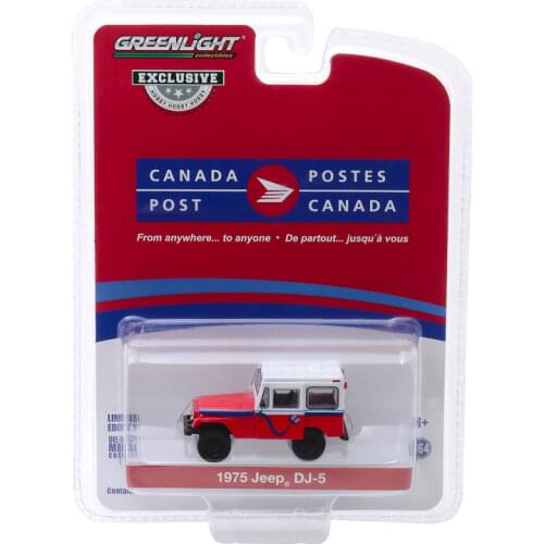 GreenLight 1:64 1975 Jeep DJ-5E - Canada Post Alloy model car Metal toys for childen kids diecast gift