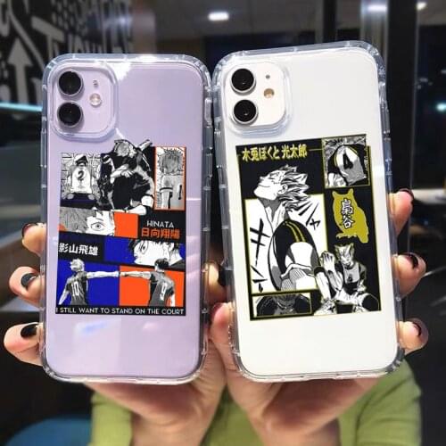 JAMULAR Japan Anime Haikyuu Oya Clear Phone Case For iPhone 12 11 Pro 7 XS MAX X XR SE20 8 6Plus Cute Soft Silicone Cover Fundas