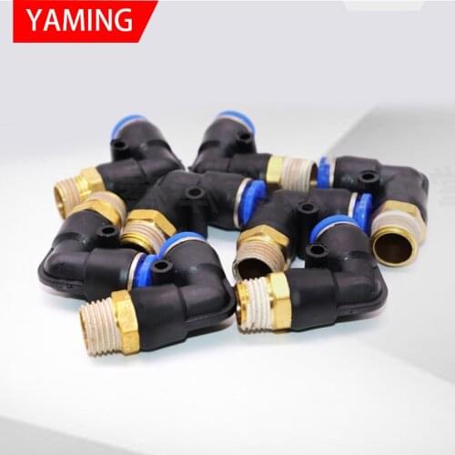 PL6-03 PL8-M5 PL10-02 PL12-04 Pneumatic Connector 90 Degree PL Trachea Elbow Air Fittings Hose Connectors Square Thread