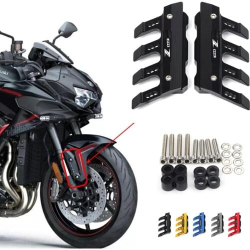With Logo For KAWASAKI ZH2 Z H2 Motorcycle Front Fork Protector Fender Slider Guard Accessories Mudguard