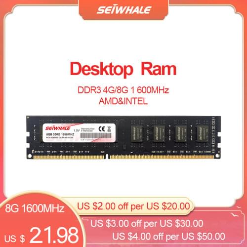 SEIWHALE Memory Ram Ddr4 8Gb 16Gb 3000Mhz Memoria Computer Desktop Rams New Dimm With Heat Sink