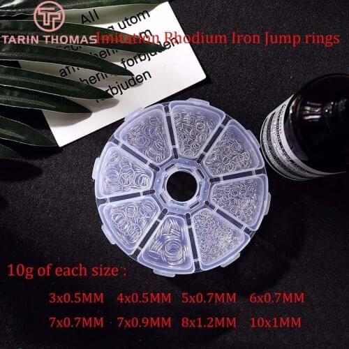 Mixed Size DIY Gold Color Silver Color Antique Bronze Color Imitation Rhodium Color Iron Single Jump Rings Jewelry Accessories