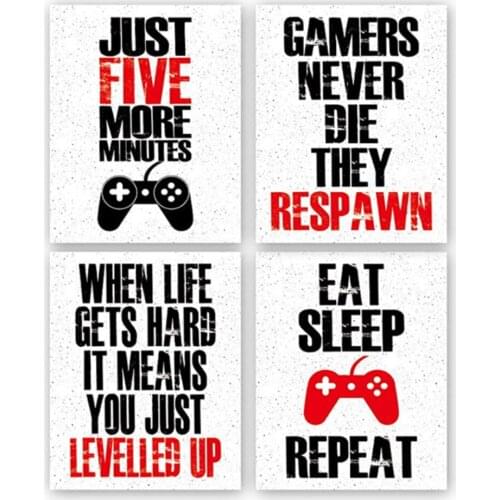 Modern Funny Game English Motivational Painting Prints and Poster Wall Art Living Room Playroom Home Decoration Canvas Painting