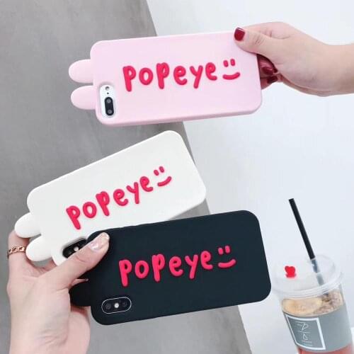 Unique Cute Bunny Silicone Phone Case For iPhone12 11 Xs max 78Plus SE2020 XR 6S Soft Cover Skinny Capa Protection