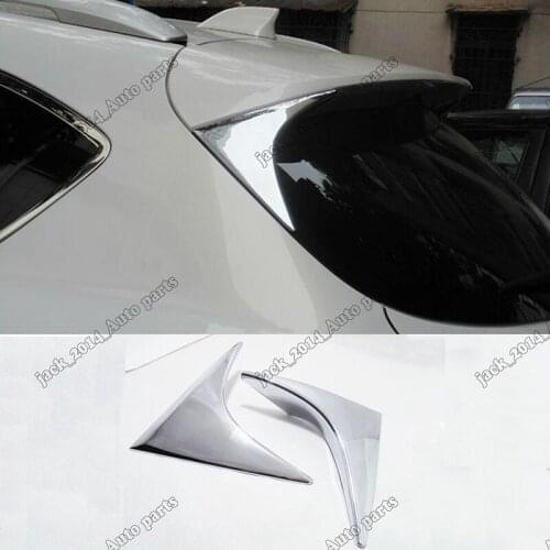 ABS CHROME REAR ROOF SPOILER SIDE TRIM COVER FOR 2013 2014 2015 2016 2017 MAZDA CX-5 Car modification