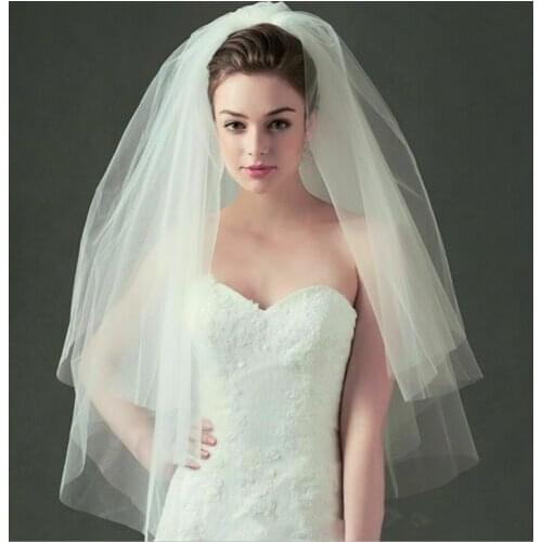 Women Cream / White Bride Hens Night Wedding Hair Head Veil WITH COMB Accessory