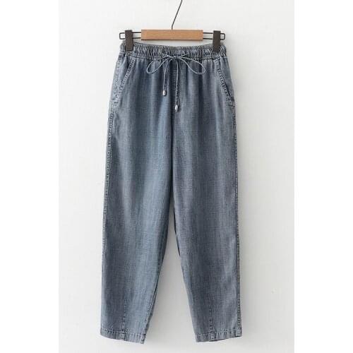 2020 New Autumn Women Jeans Pants High Waist High Quality Fashion Straight Casual Korean Style Oversized Denim Trousers E317