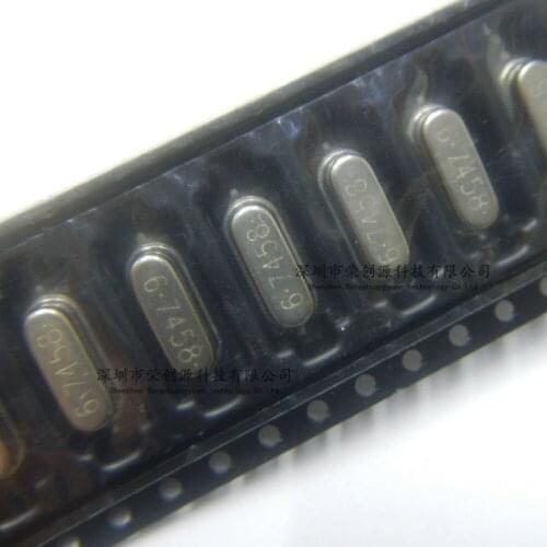 10PCS Crystal oscillator 6.7458M 2pin 6.7458mhz 49SMD quartz crystal passive crystal oscillator