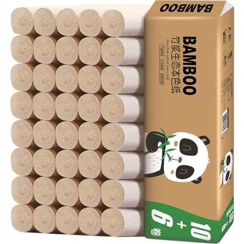 16 Rolls Toilet Parper Tissues Roll Paper Towel Household Toilet Paper Skin-friendly Wood Pulp Toilet Paper for Home Bathroom