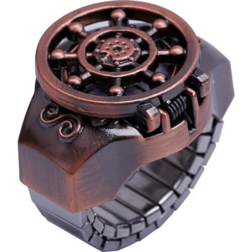 2 PCS Free shipping 2016 Popular Creative Lady Girl Steel Round Elastic Quartz Finger Ring Watches