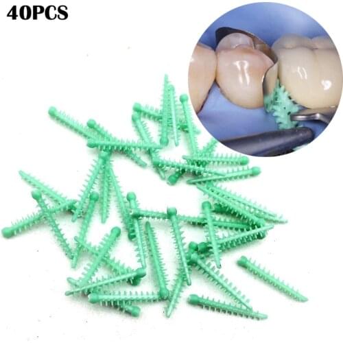 40pcs Dental Silicone and Plastic Adaptive Interdental Wedges