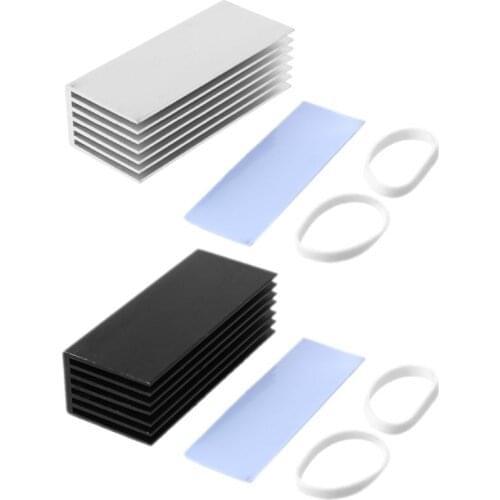 1Set Aluminum Heatsink Cooling Thermal Pad Cooling Radiator Cooler For NVME M.2 NGFF SSD Solid State Hard Drive Disk